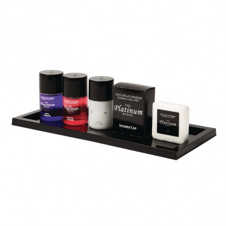 plateau noir salle de bain